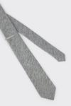 Burton Regular Ice Grey Marl Texture Tie And Tie Clip thumbnail 3