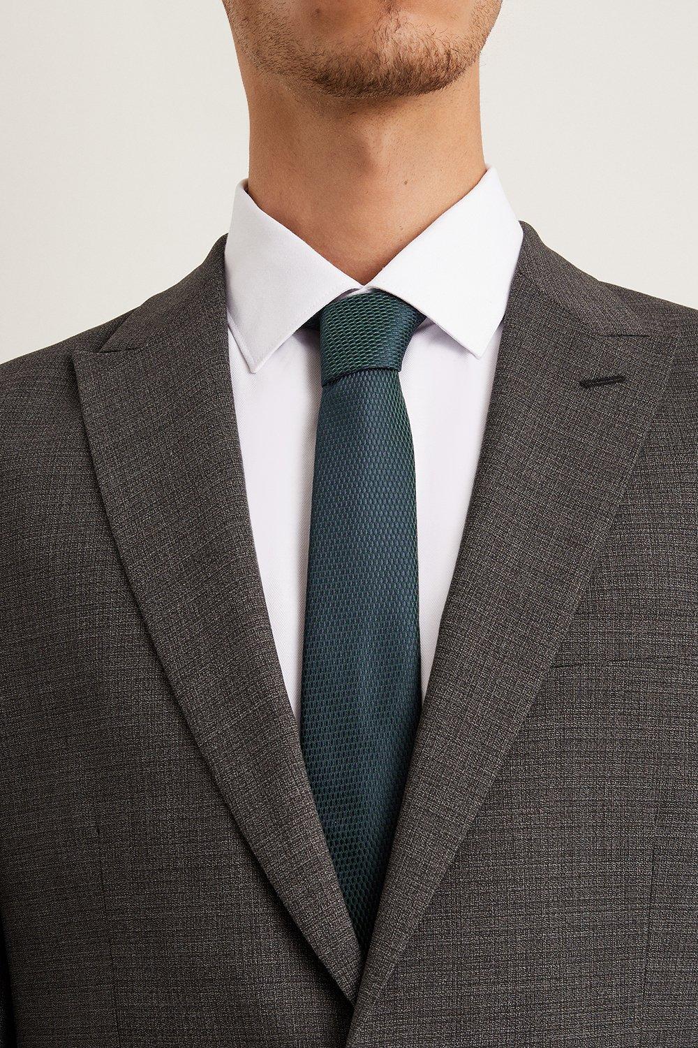 Mens Navy Two Tone Textured Tie