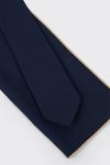 Burton Navy Tie With Piped Pocket Square thumbnail 4