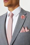 Burton Pink Wedding Tie Set With Lapel Pin thumbnail 1