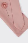 Burton Pink Wedding Tie Set With Lapel Pin thumbnail 3