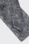 Burton Slate Grey Wedding Paisley Tie Set With Lapel Pin thumbnail 3