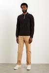 Burton Black Long Sleeve Tipped Collar Polo Shirt thumbnail 2