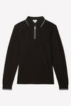 Burton Black Long Sleeve Tipped Collar Polo Shirt thumbnail 5