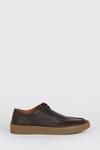 Burton Leather Dark Brown Casual Apron Front Derby Shoes thumbnail 2