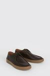 Burton Leather Dark Brown Casual Apron Front Derby Shoes thumbnail 3