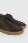 Burton Leather Dark Brown Casual Apron Front Derby Shoes thumbnail 5