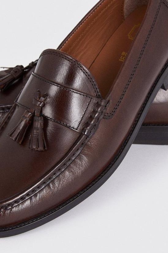 Burton Dark Brown 1904 Leather Tassel Penny Loafers 3