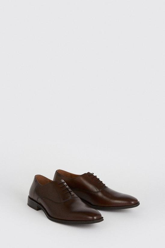 Burton Dark Tan 1904 Leather Plain Oxford Shoes 3