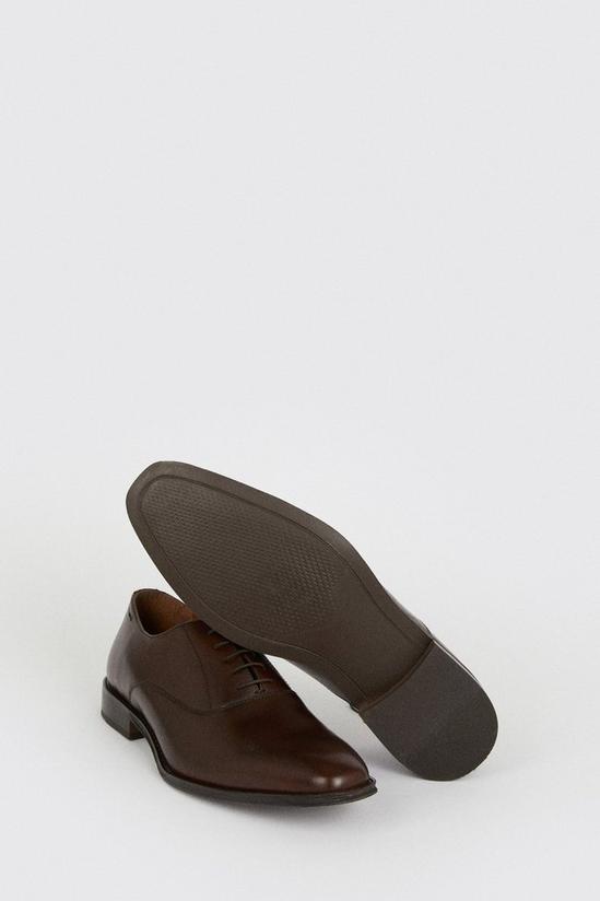 Burton Dark Tan 1904 Leather Plain Oxford Shoes 4