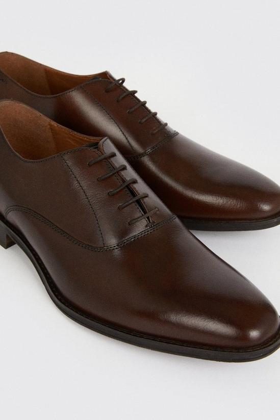 Burton Dark Tan 1904 Leather Plain Oxford Shoes 5
