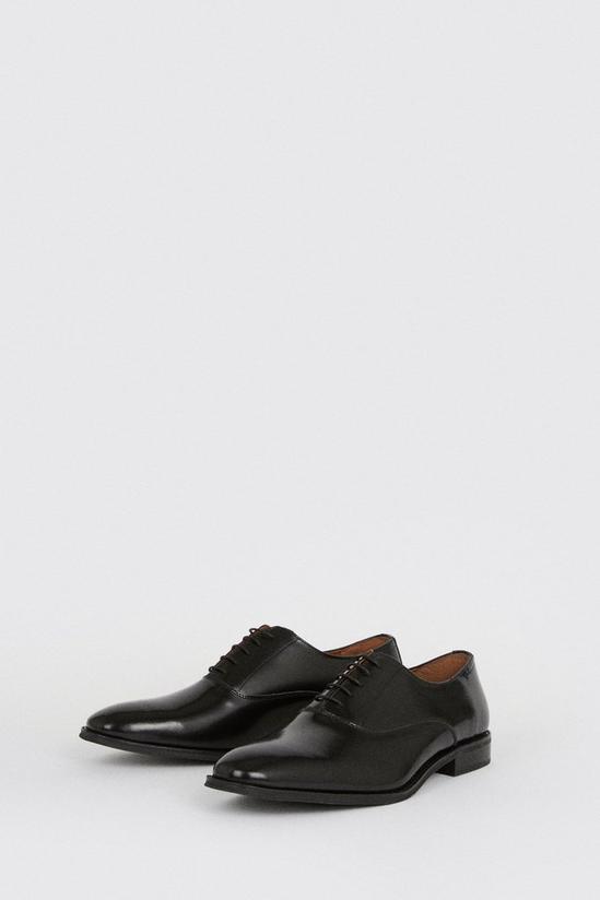 Burton Black 1904 Leather Plain Oxford Shoes 3