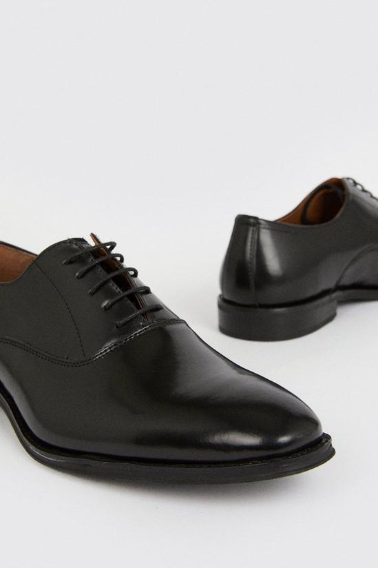 Burton Black 1904 Leather Plain Oxford Shoes 5