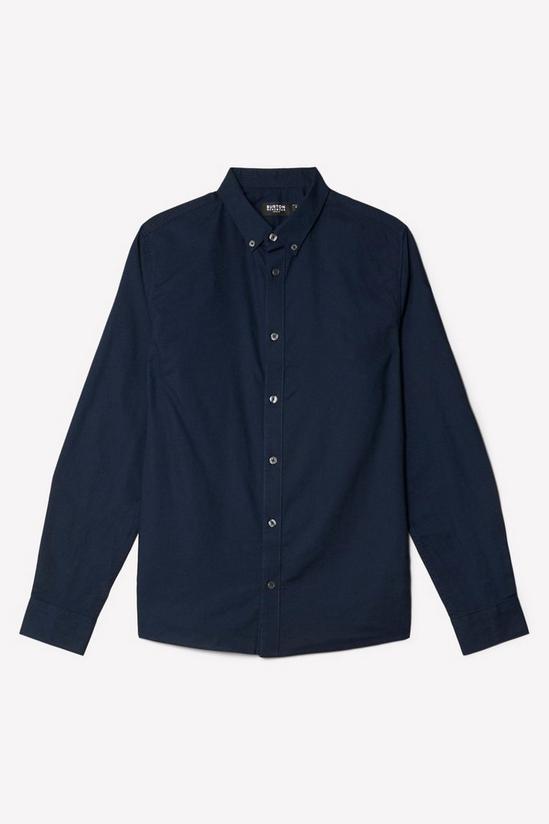 Burton Navy Long Sleeve Oxford Shirt 5
