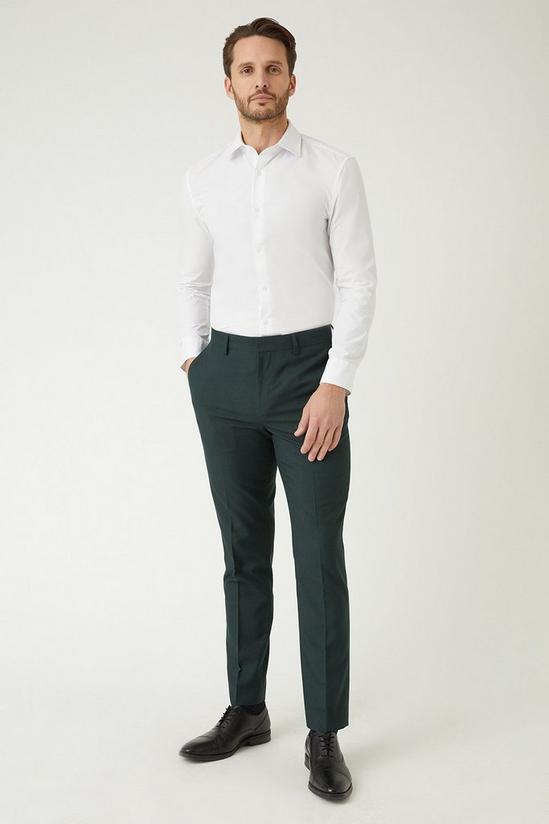 Burton Slim Fit Green Suit Trousers 1