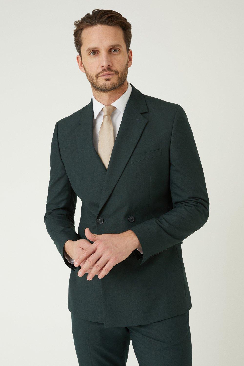 Dark green double top breasted suit