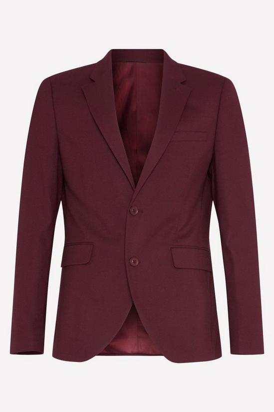 Burton Skinny Fit Burgundy Suit Jacket 2