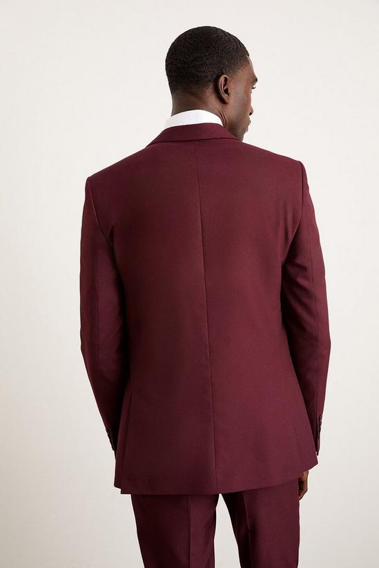 Burton Skinny Fit Burgundy Suit Jacket 3