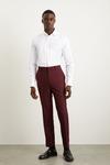 Burton Slim Fit Burgundy Suit Trousers thumbnail 1