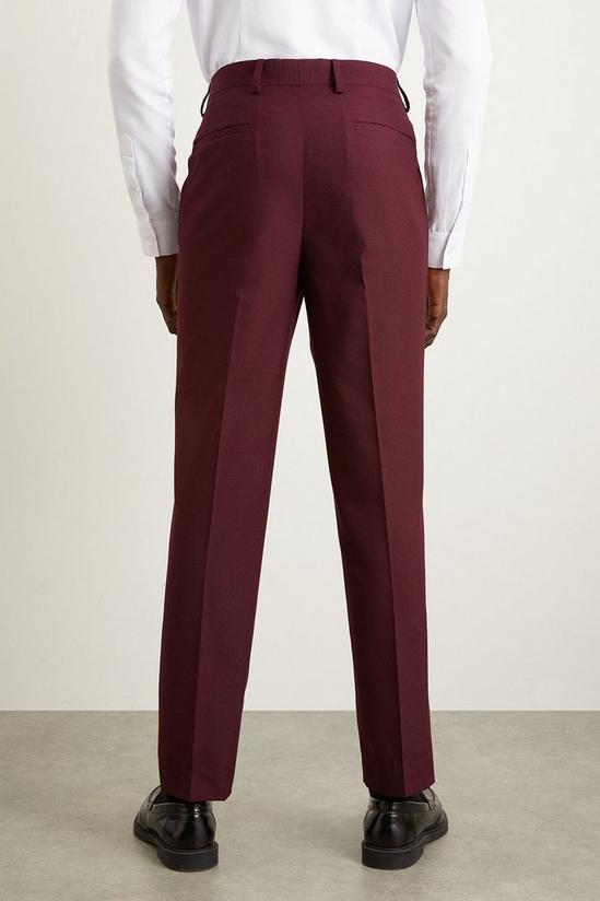 Burton Slim Fit Burgundy Suit Trousers 3