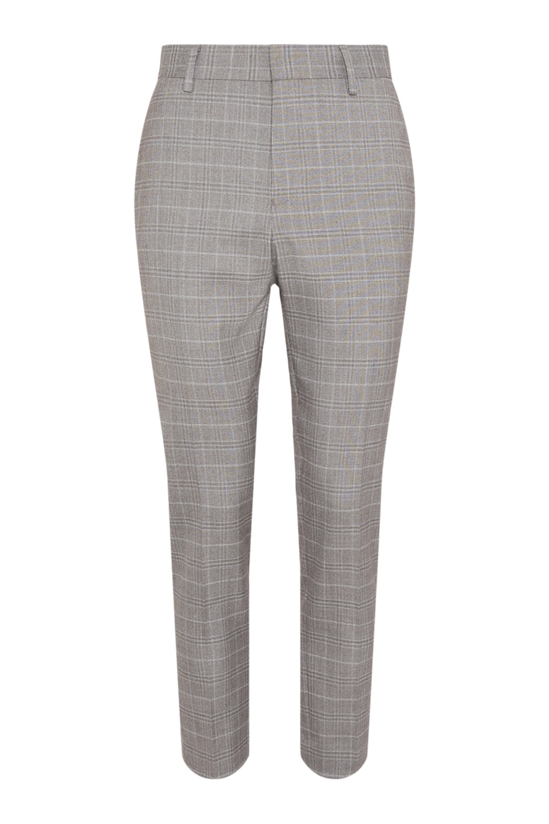 Burton Skinny Fit Grey Fine Check Suit Trousers 4