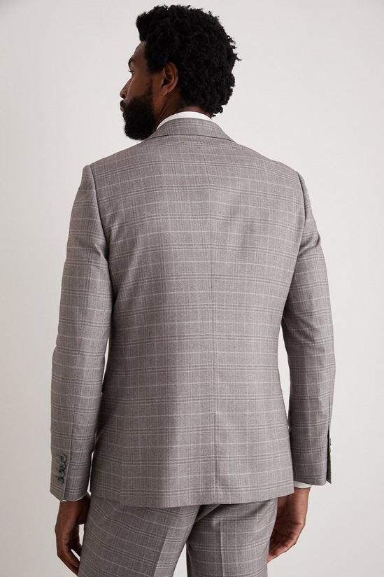 Burton Skinny Fit Grey Fine Check Suit Jacket 3