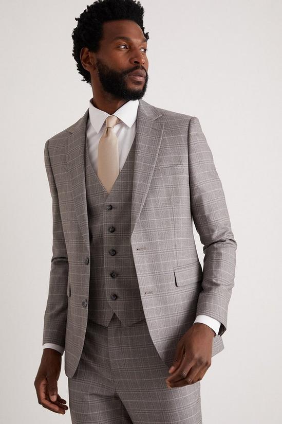 Burton Skinny Fit Grey Fine Check Suit Jacket 6
