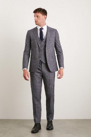 Related Product Slim Fit Navy Textured Pow Check Suit Trousers