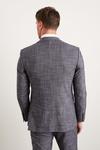 Burton Slim Fit Navy Textured Pow Check Suit Jacket thumbnail 3