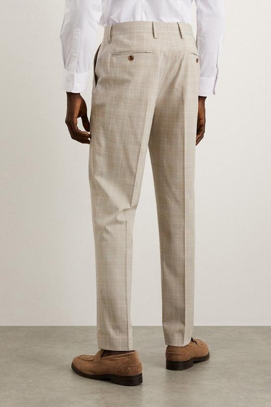 Burton Slim Fit Stone Pow Check Suit Trousers 3