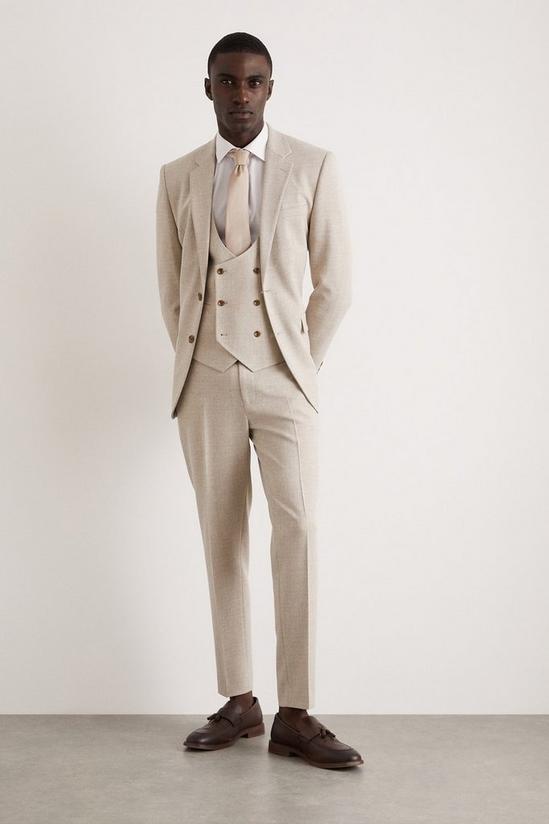 Burton Skinny Fit Neutral Semi Plain Waistcoat 4