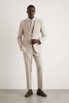 Burton Skinny Fit Neutral Semi Plain Suit Trousers thumbnail 1