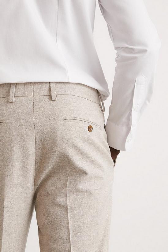 Burton Skinny Fit Neutral Semi Plain Suit Trousers 2