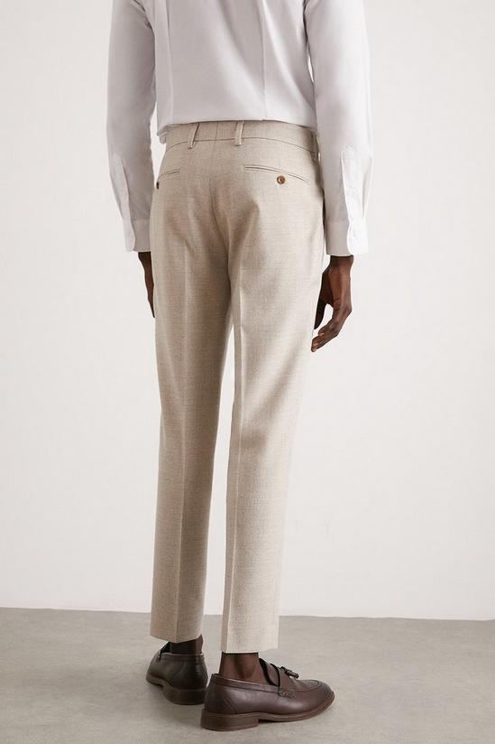 Burton Skinny Fit Neutral Semi Plain Suit Trousers 3