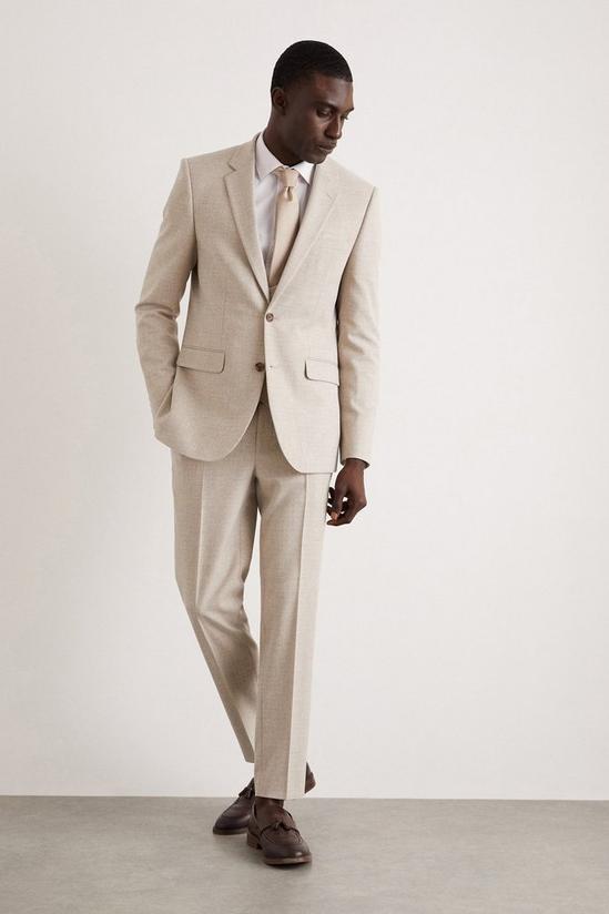 Burton Skinny Fit Neutral Semi Plain Suit Jacket 1
