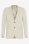 Burton Skinny Fit Neutral Semi Plain Suit Jacket thumbnail 2
