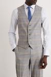 Burton Slim Fit Grey Highlight Check Waistcoat thumbnail 1