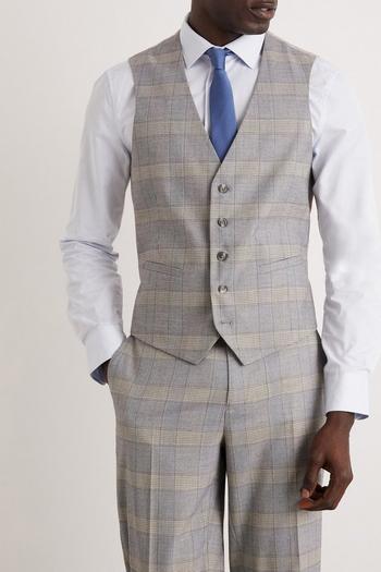 Related Product Slim Fit Grey Highlight Check Waistcoat