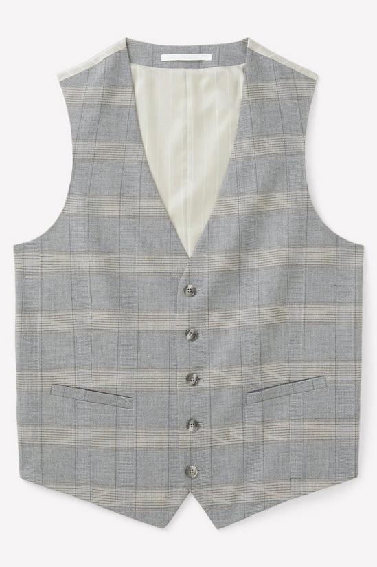 Burton Slim Fit Grey Highlight Check Waistcoat 2