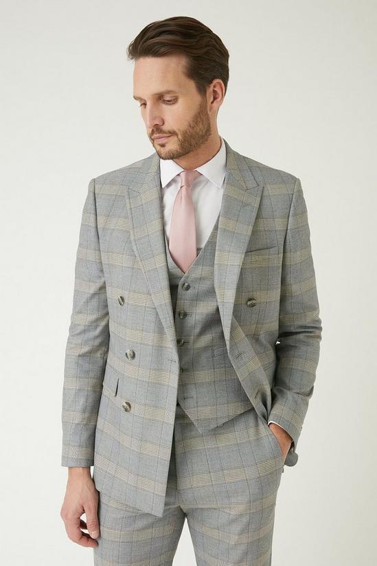 Burton Slim Fit Grey Highlight Check Waistcoat 5