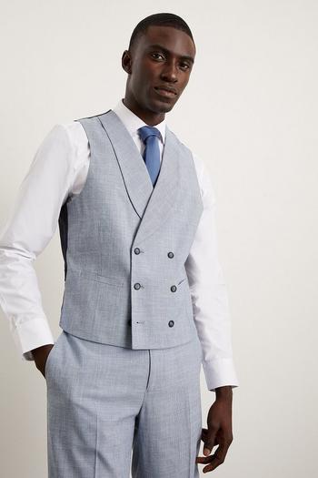Related Product Slim Fit Light Blue Puppytooth Waistcoat