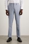 Burton Slim Fit Light Blue Puppytooth Suit Trousers thumbnail 2
