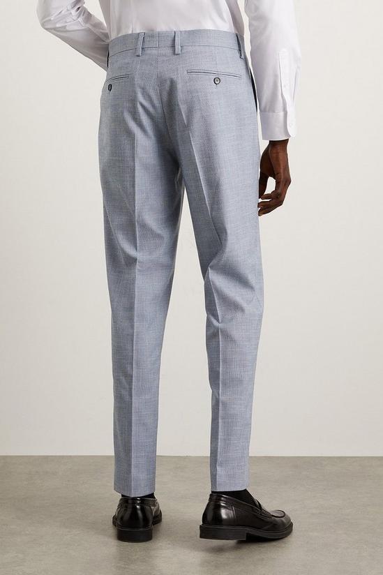 Burton Slim Fit Light Blue Puppytooth Suit Trousers 3