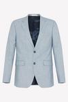 Burton Slim Fit Light Blue Puppytooth Suit Jacket thumbnail 2