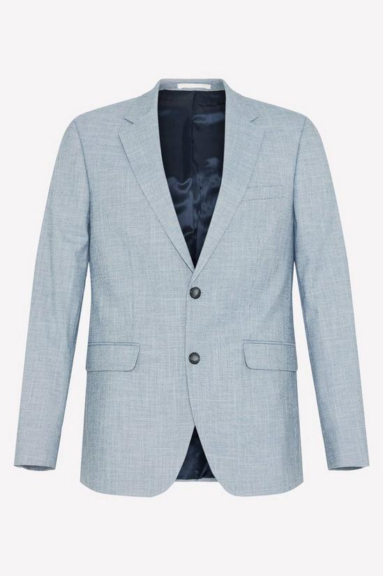 Burton Slim Fit Light Blue Puppytooth Suit Jacket 2