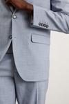 Burton Slim Fit Light Blue Puppytooth Suit Jacket thumbnail 4