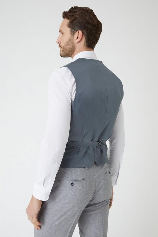 Burton Slim Fit Light Grey Textured Waistcoat 3