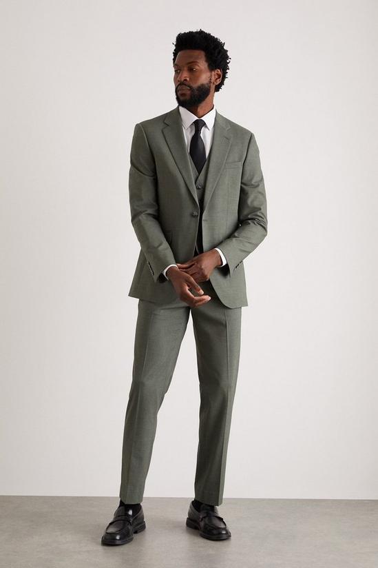Burton Slim Fit Khaki Fine Twill Suit Jacket 1