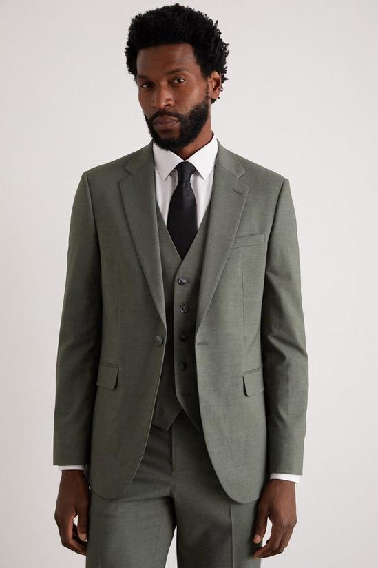 Burton Slim Fit Khaki Fine Twill Suit Jacket 2
