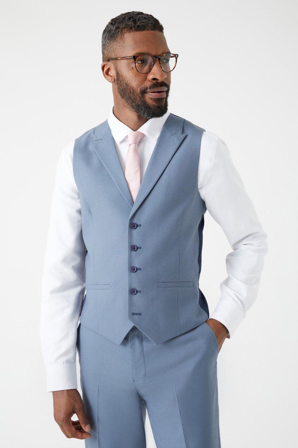 Light hotsell blue waistcoat